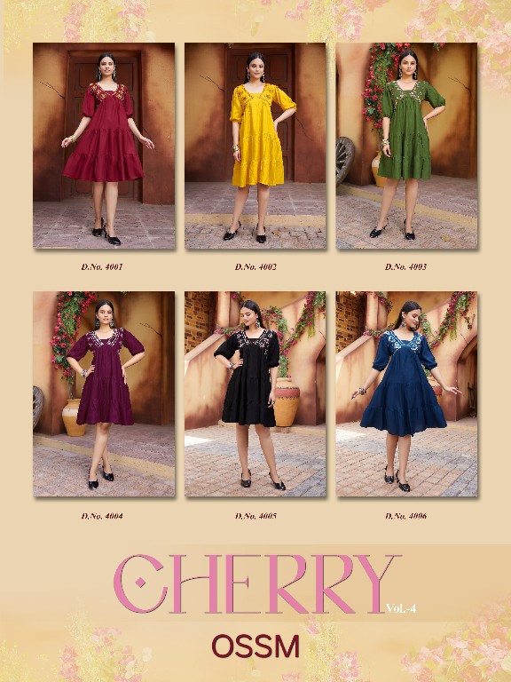 OSSM Cherry Vol-4 Wholesale Short Embroidered Tops