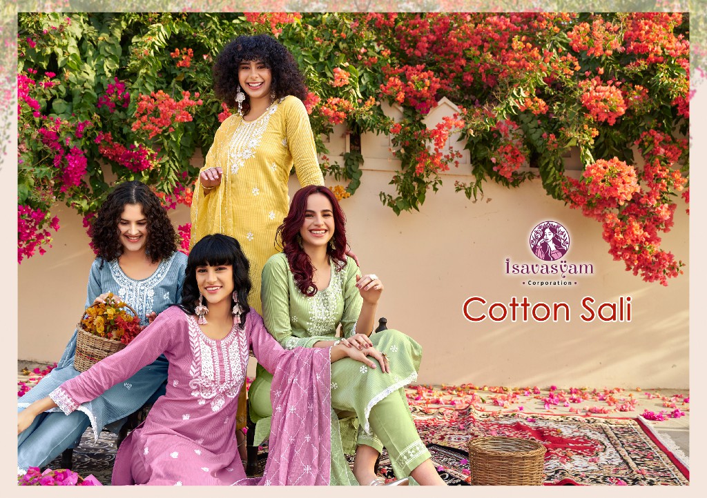 Isavasyam Cotton Sali Wholesale Luxury Cotton Readymade Dress