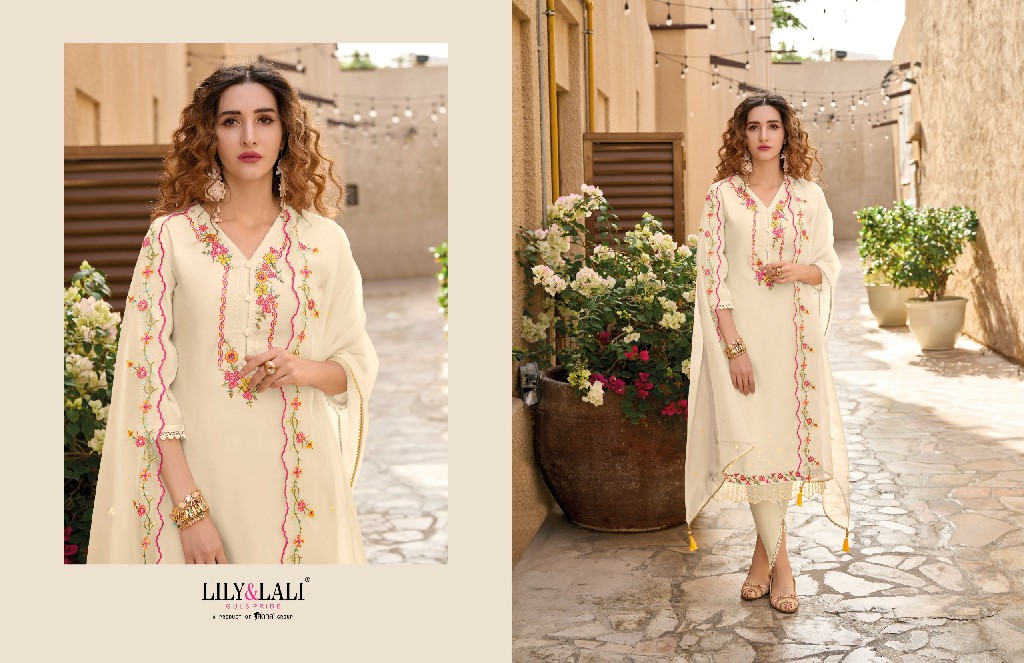 LILY AND LALI MIRAAN DESIGNER FANCY WORK READYMADE 3PCS SET SUPPLIER