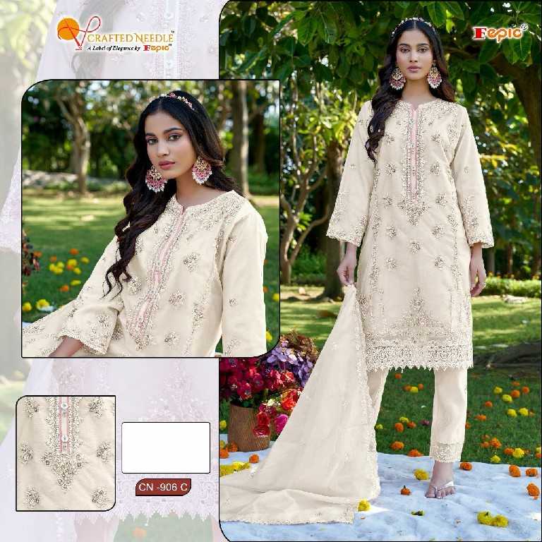Fepic Crafted Needle CN-906 Wholesale Readymade Pakistani Suits