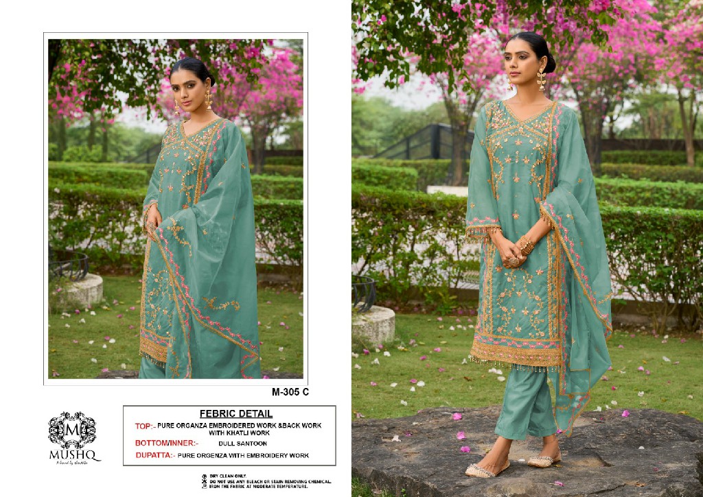 Mushq M-305 Wholesale Readymade Pakistani Concept Pakistani Suits