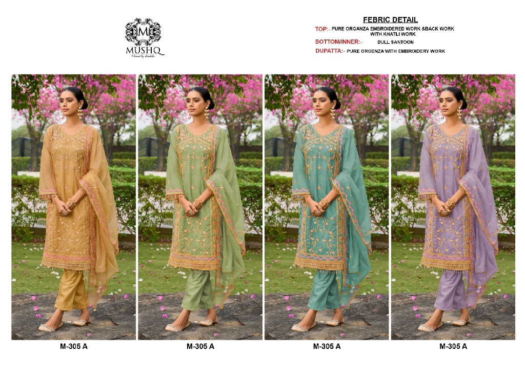 Mushq M-305 Wholesale Readymade Pakistani Concept Pakistani Suits