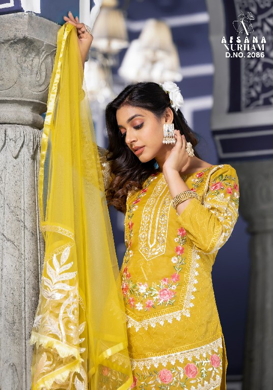 Afsana Nurham D.no 2086 Colour Wholesale Readymade Pakistani Suits Combo