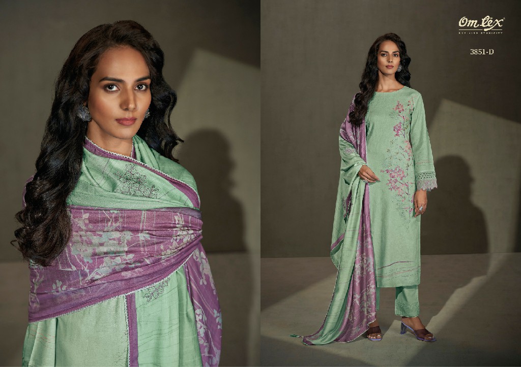 Omtex Ahalya Wholesale Ruia Linen Digital Print And Handwork Salwar Suits