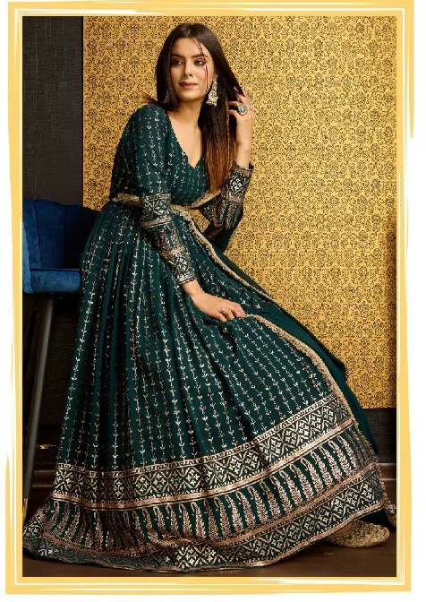 SHUBHKALA FLORY VOL 44 READYMADE DESIGNER OCCASION WEAR LONG GOWN WITH DUPATTA