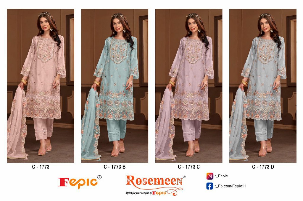 Fepic Rosemeen C-1773 Wholesale Pakistani Concept Pakistani Suits