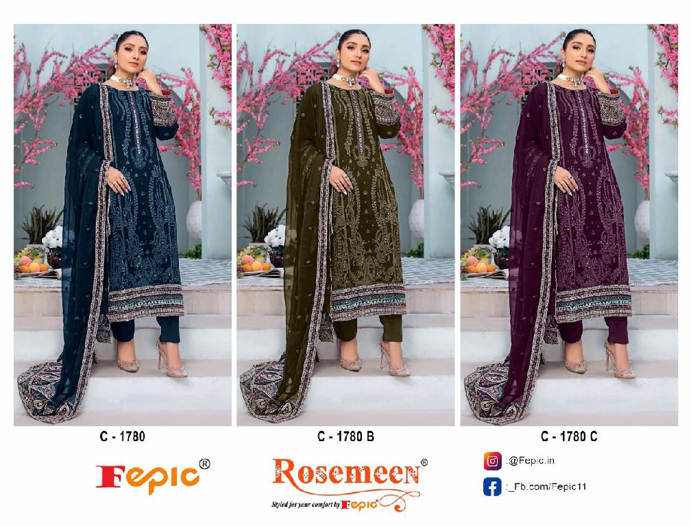 Fepic Rosemeen C-1780 Wholesale Pakistani Concept Pakistani Suits