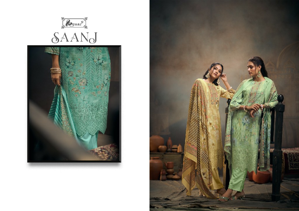Kesar Saanj Wholesale Pure Lawn With Embroidery Work Dress Material