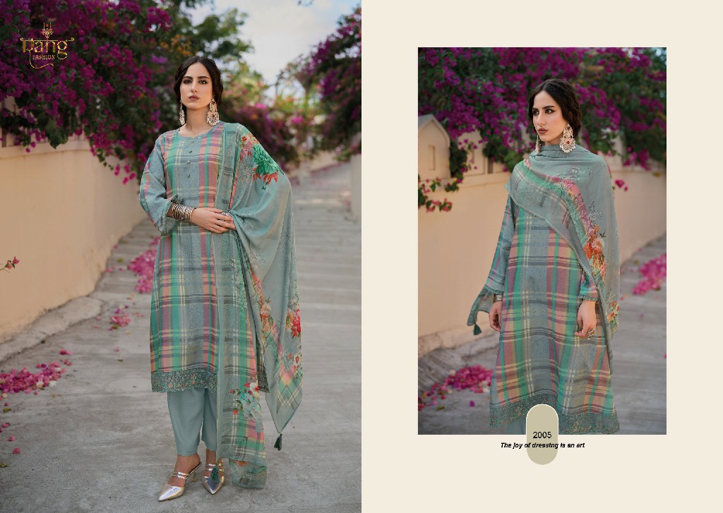 Rang Alivia Wholesale Swiss Lawn Cotton With Embroidery Salwar Suits