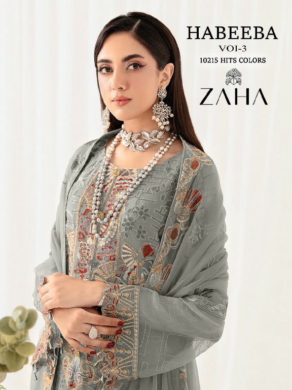 Zaha Habeeba Vol-3 10215 Hits Colors Wholesale Pakistani Concept Suits
