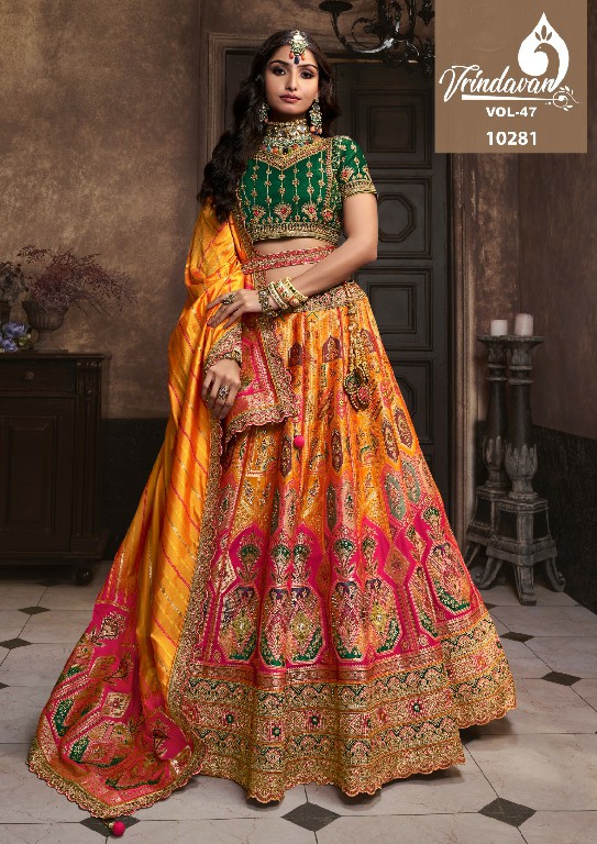 Royal Vrindavan Vol-47 Wholesale Designer Banarasi Silk Lehengas