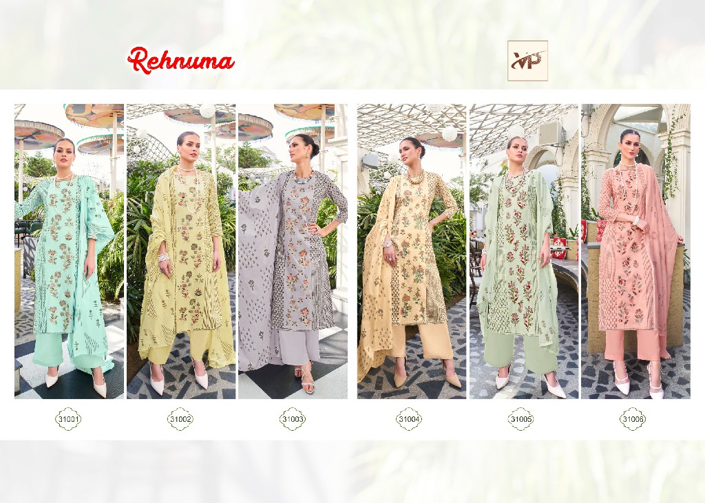 VP Textile Rehnuma Wholesale Pure Lawn Cotton With Fancy Embroidery Dress Material