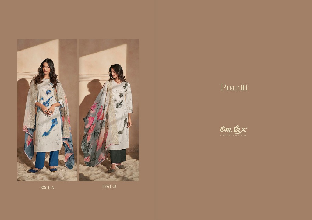 Omtex Praniti Wholesale Lawn Cotton With Hand Work Salwar Suits