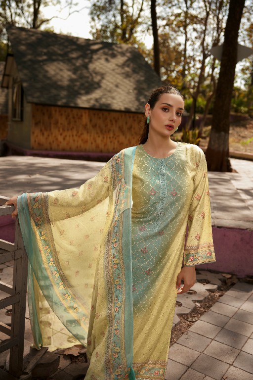 PRM Nafisha Wholesale Pure Muslin Silk With Heavy Fancy Work Suits