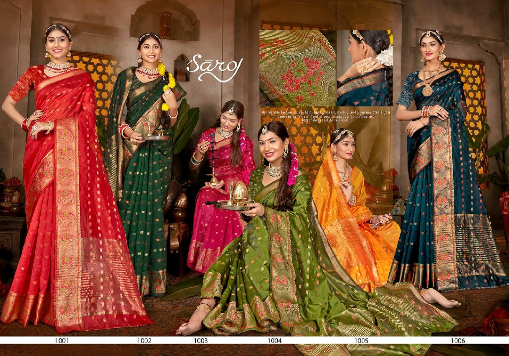Saroj Prakruti Vol-2 Wholesale Soft Organza Weaving Sarees