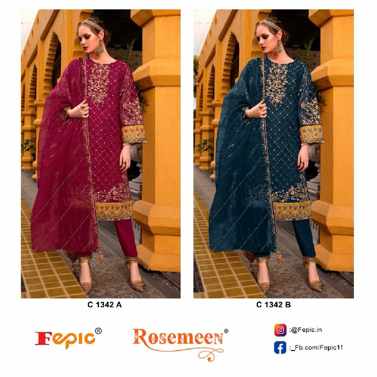 Fepic Rosemeen C-1342 Wholesale Indian Pakistani Salwar Suits