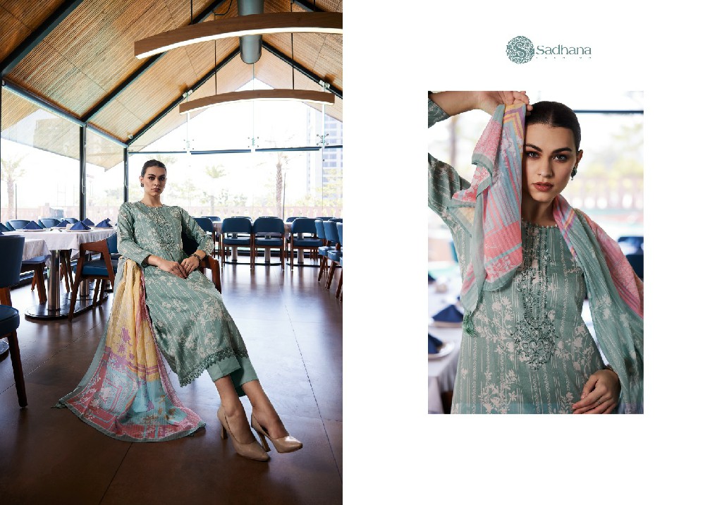 Sadhana Zabin Wholesale Pure Jamm Cotton With Fancy Work Salwar Suits