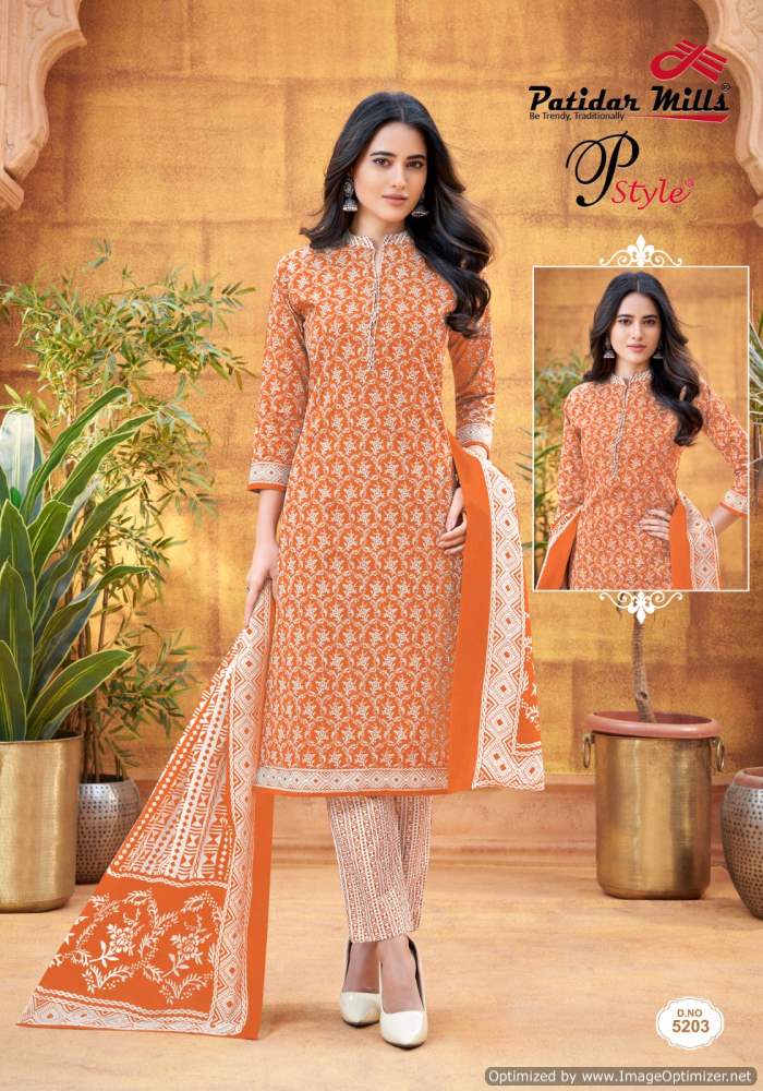 Patidar Pstyle Vol-52 Wholesale Pure Cotton Printed Dress Material