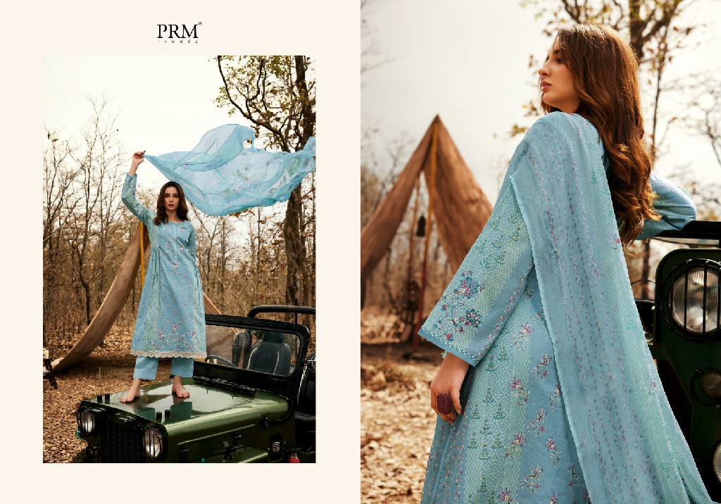 PRM Ibadat Wholesale Pure Lawn Cotton With Fancy Work Salwar Suits