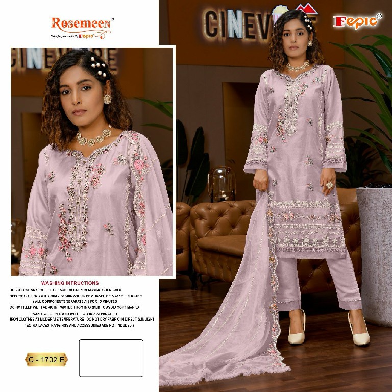 Fepic Rosemeen C-1702 Wholesale Pakistani Concept Pakistani Suits