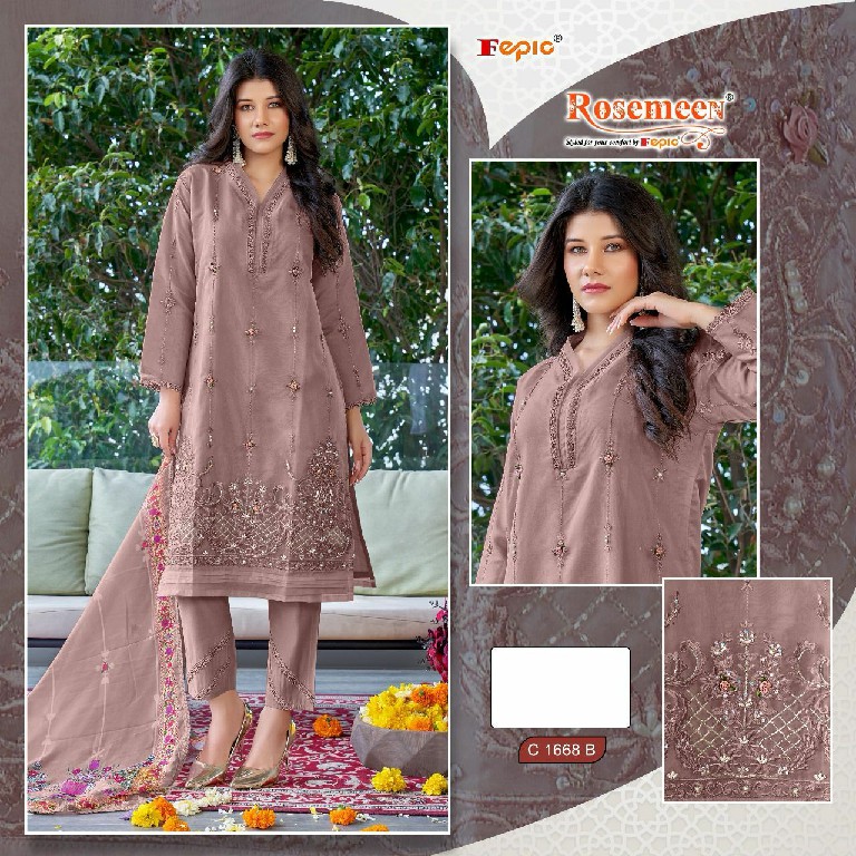 Fepic Rosemeen C-1668 Wholesale Pakistani Concept Pakistani Suits