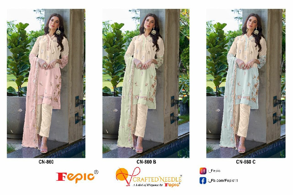 Fepic Crafted Needle CN-860 Wholesale Readymade Indian Pakistani Suits