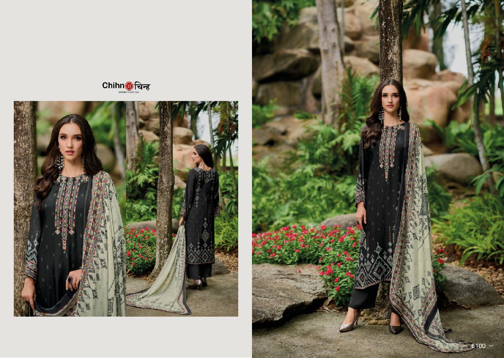 Chihn Shezan Wholesale Pure VIscose Muslin With Embroidery Salwar Suits