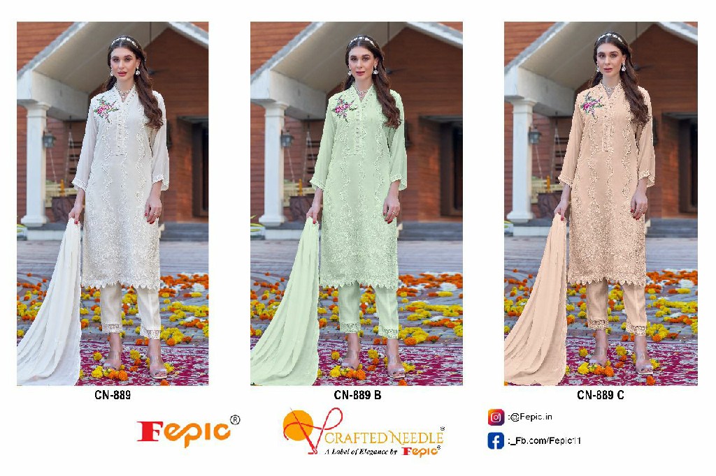 Fepic Crafted Needle CN-889 Wholesale Readymade Indian Pakistani Suits