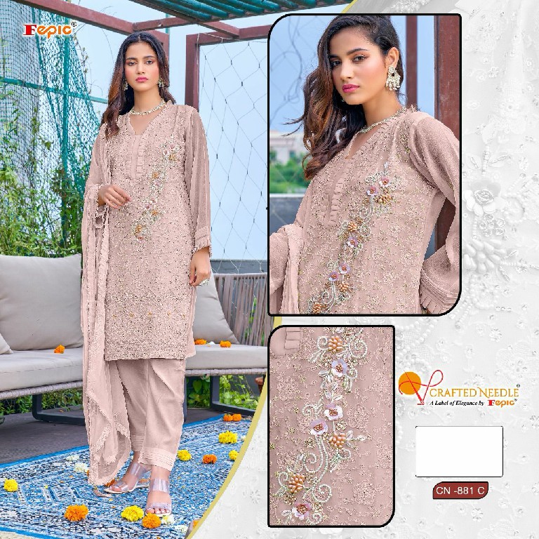 Fepic Crafted Needle CN-881 Wholesale Readymade Indian Pakistani Suits