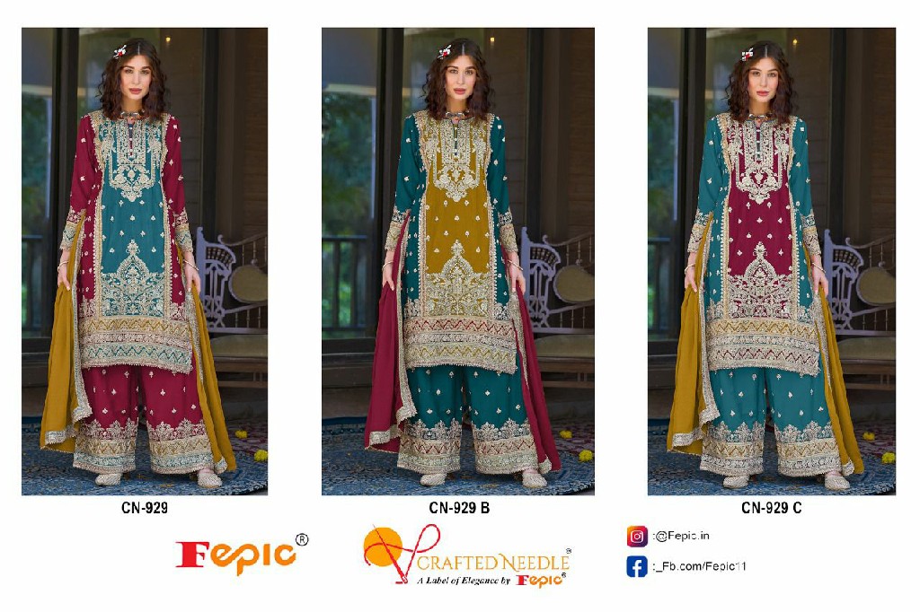 Fepic Crafted Needle CN-929 Wholesale Readymade Indian Pakistani Suits