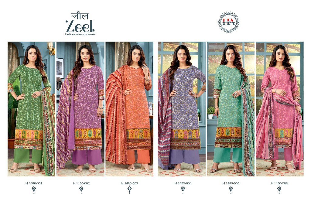 Harshit Zeel Wholesale Pure Zam Designer With Swaroski Diamond Work Dress Material