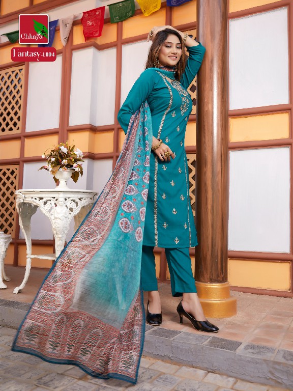 Chhaya Fantasy Wholesale Modal Silk Fabrics 3 Piece Readymade Suits