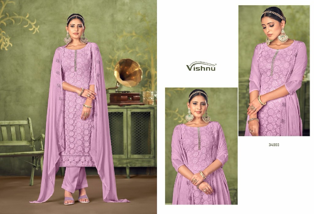 Vishnu Zulfat Vol-5 Wholesale Georgette Fabric Dress Material