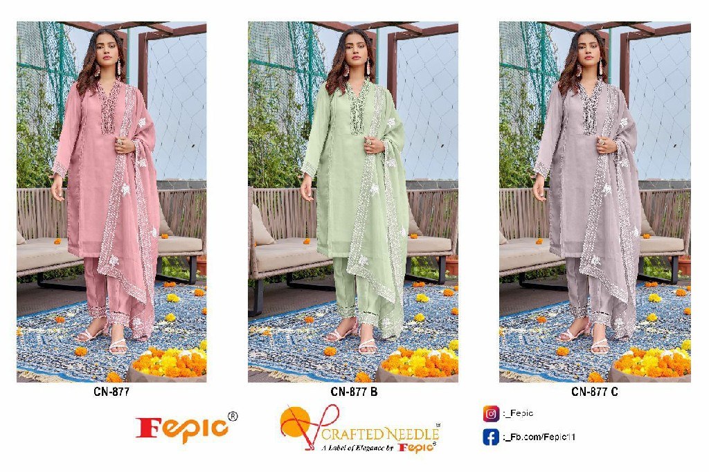 Fepic Crafted Needle CN-877 Wholesale Readymade Indian Pakistani Suits