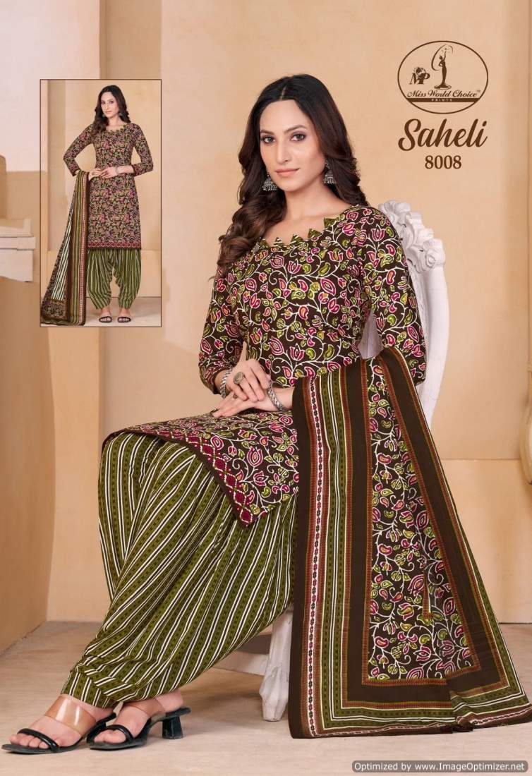 Miss World Saheli Vol-8 Wholesale Cotton Printed Dress Material