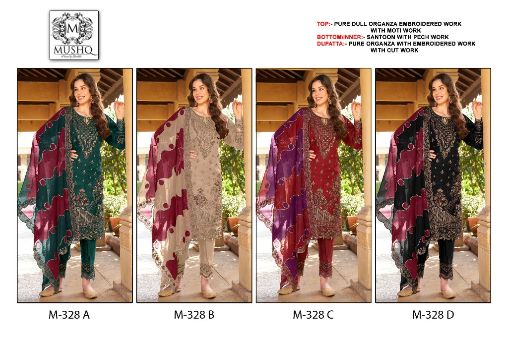 Mushq M-328 Wholesale Indian Pakistani Salwar Suits