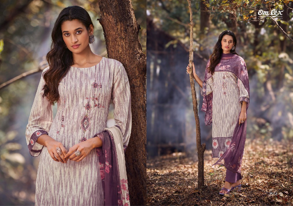 Omtex Krishi Wholesale Lawn Cotton With Handwork Salwar Suits