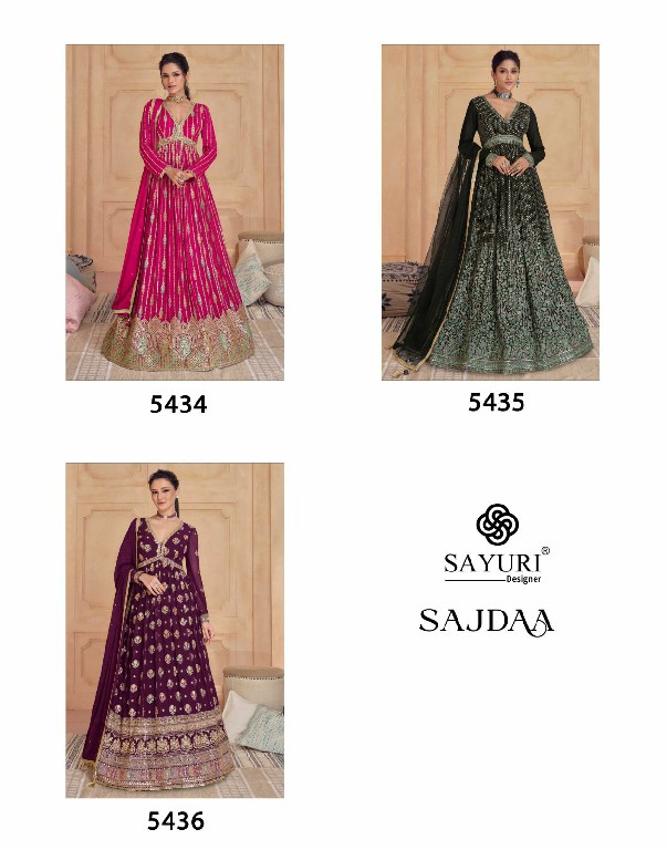 Sayuri Sajdaa Wholesale Full Stitched Free Size Designer Salwar Suits