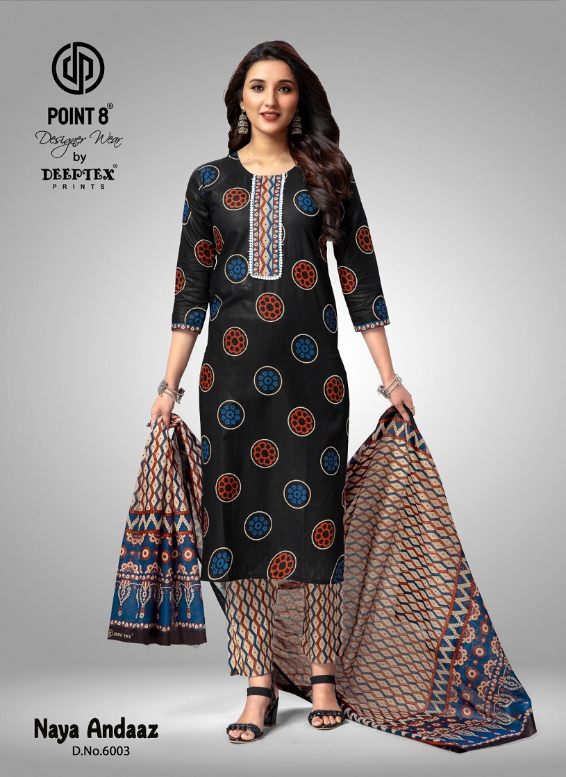 Deeptex Naya Andaaz Vol-6 Wholesale Pure Cotton Readymade Dress