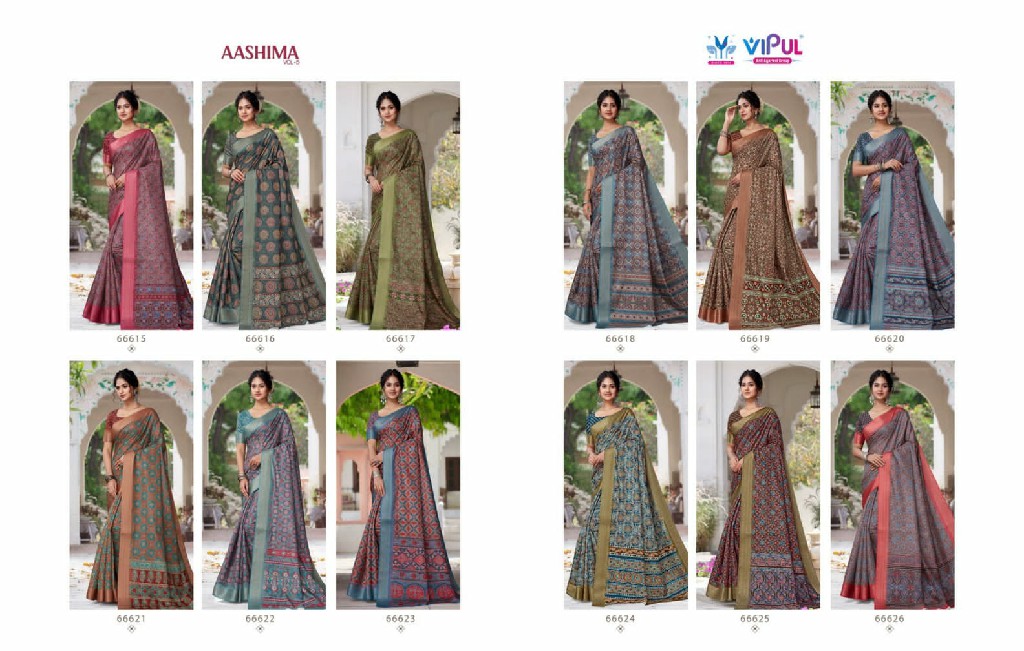 Vipul Aashima Vol-5 Wholesale Soft Silk Indian Sarees