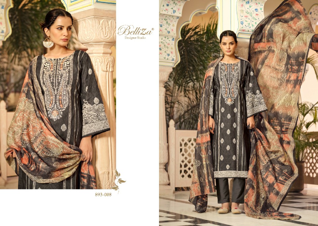 Belliza Naira Vol-41 Wholesale Pure Cotton Digital Prints With Self Embroidery Dress Material