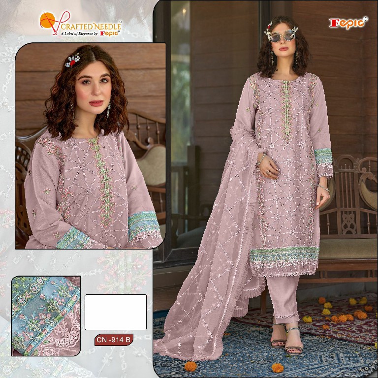 Fepic Crafted Needle CN-914 Wholesale Readymade Indian Pakistani Suits