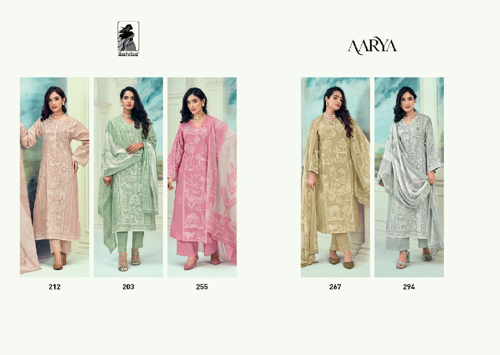 Sahiba Aarya Wholesale Pure Cotton With Hand Work Salwar Suits