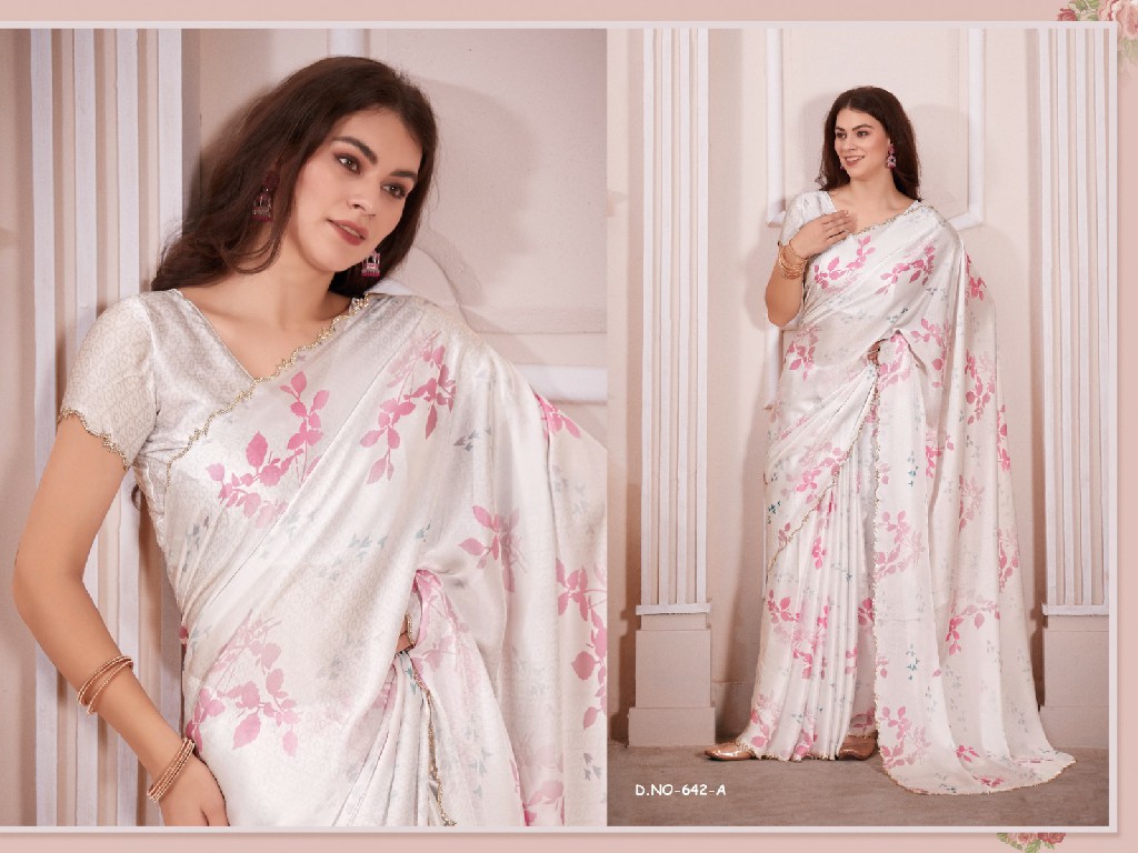 Mehak D.no 642 Colour Wholesale Pure Georgette Digital With Hand Work Function Wear Sarees