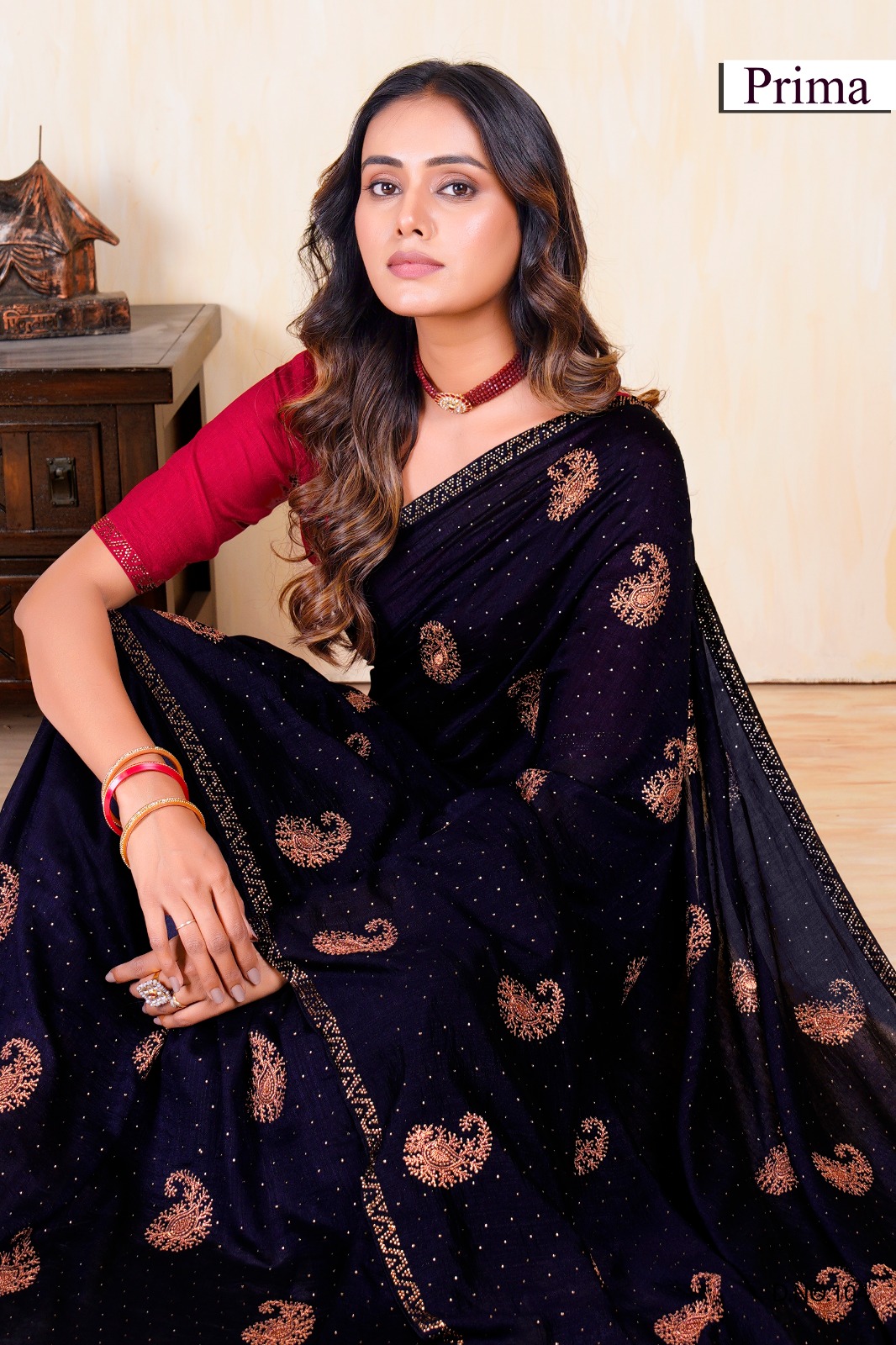 Prima D.no 101 To 105 Wholesale Exclusive Party Wear Sarees Collection