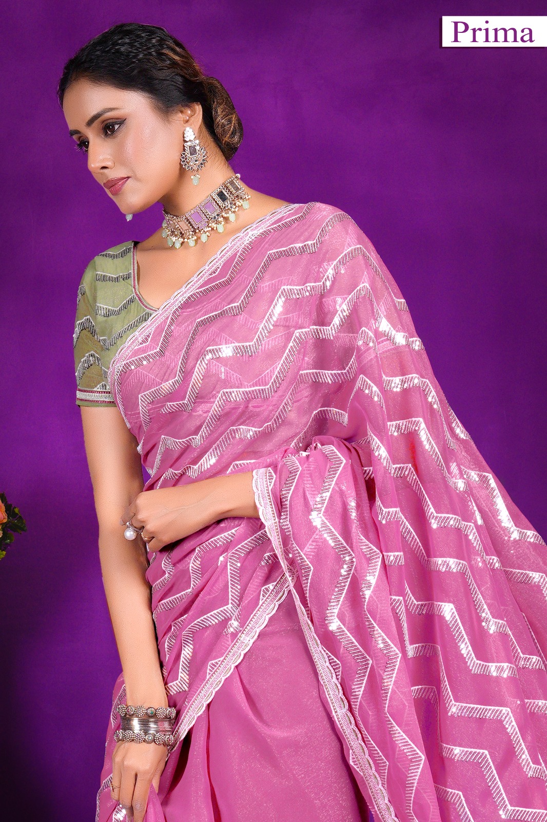 Prima D.no 501 To 506 Wholesale Exclusive Party Wear Sarees Collection