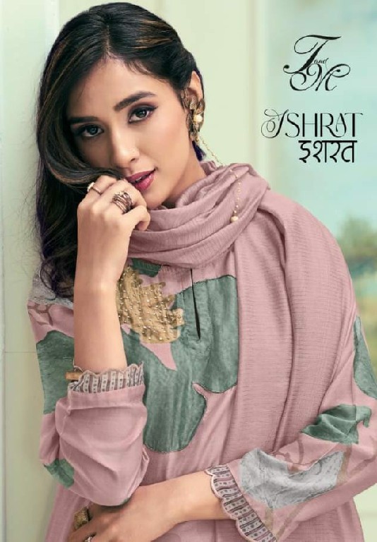 T And M Ishrat Wholesale Unique Muslin Silk With Hand Work Salwar Suits