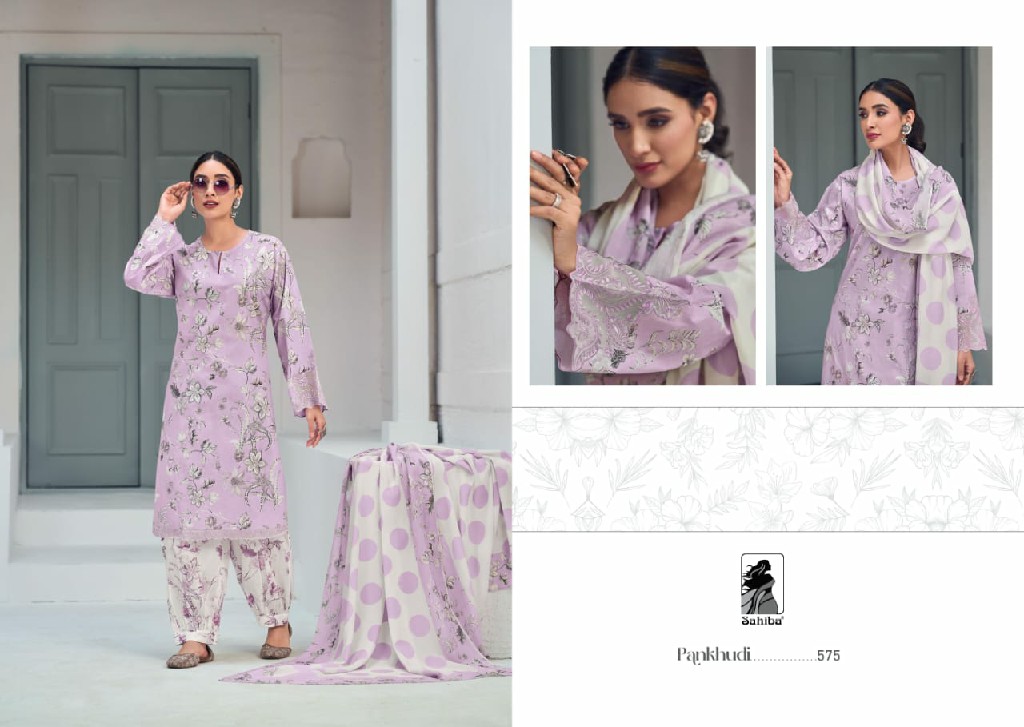 Sahiba Pankhudi Wholesale Moscow Cotton Digital With Sleeve Daman Salwar Suits