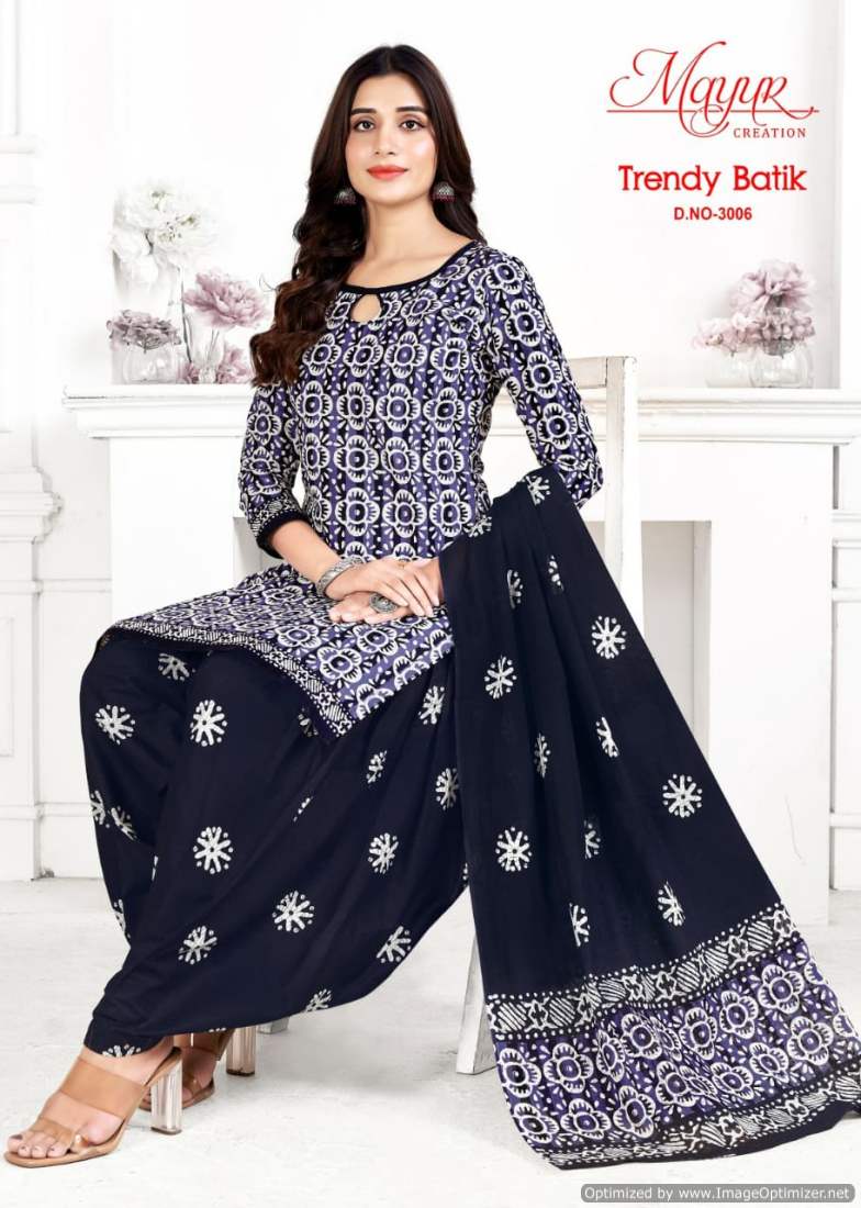 Mayur Trendy Batik Vol-3 Wholesale Pure Cotton Printed Dress Material