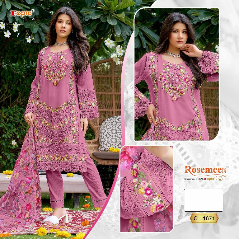 Fepic Rosemeen C-1671 Wholesale Indian Pakistani Suits